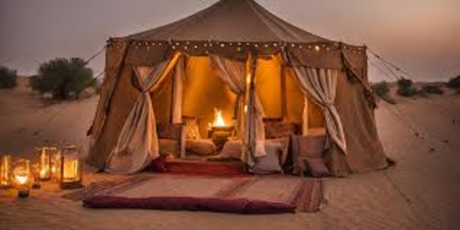 Swiss tent accommodation Jaisalmer camp